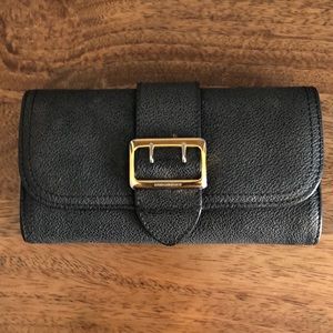 Burberry black leather wallet